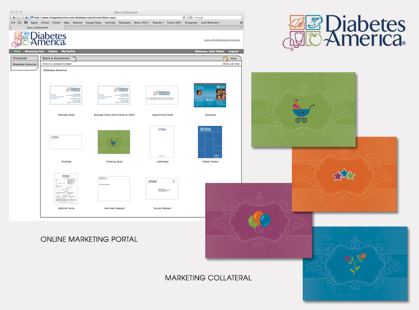 Online Marketing Portal and Marketing Collateral for Diabetes America