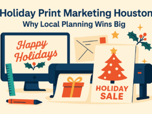 Holiday Print Marketing in Houston: Why Local Planning Wins Big
