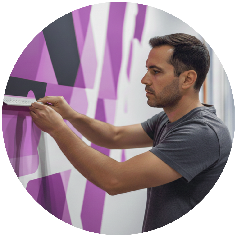 wall graphic installation